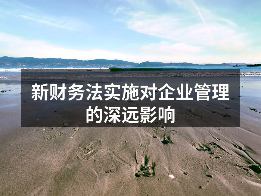 新财务法实施对企业管理的深远影响